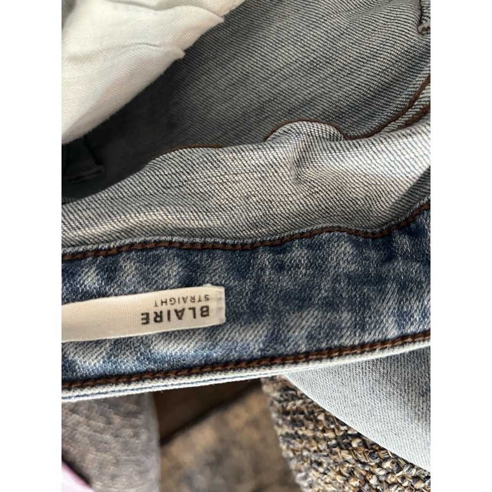 Dear John Blaire Straight Leg Jeans Size 32 Distressed 34x26 Blue Denim Crop 647 - Picture 7 of 7